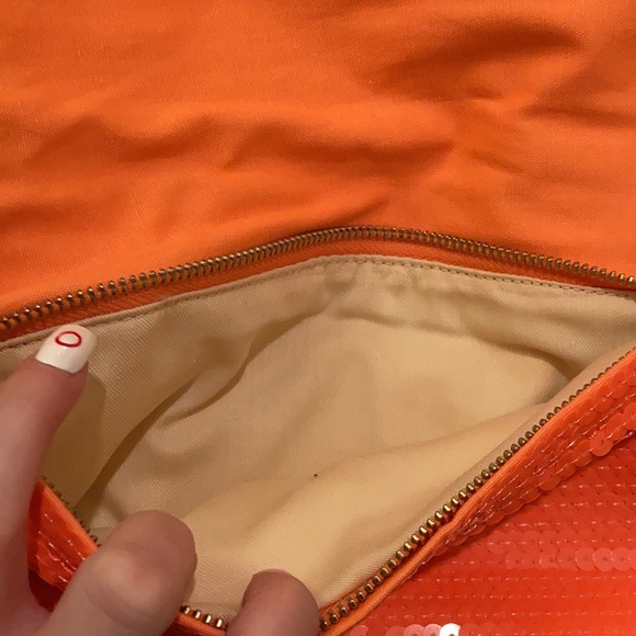 Juicy Couture Orange Sequin Bow Clutch - Picture 6 of 6